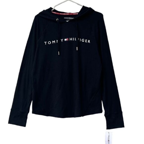 Tommy Hilfiger Pullover Logo Hoodie Top M New - Picture 2 of 8